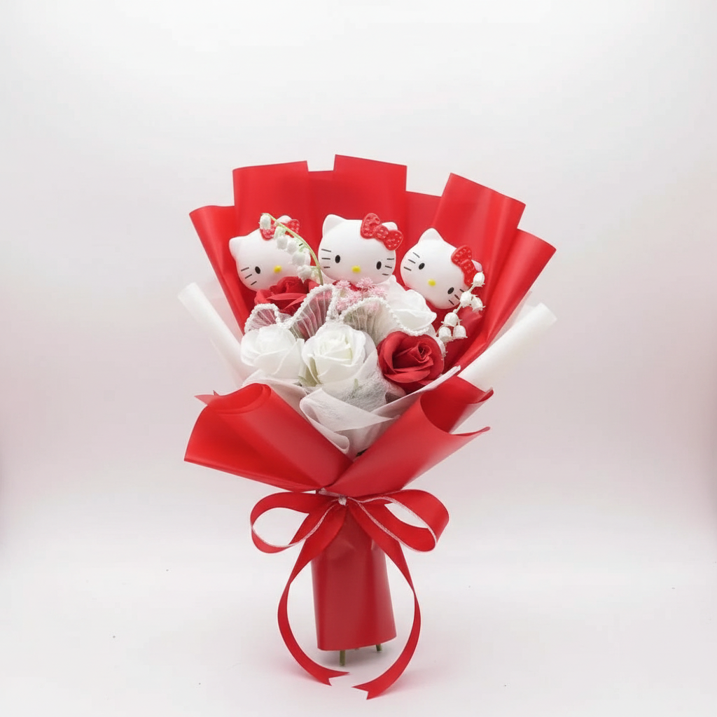 Kitty Plush Flower Bouquet