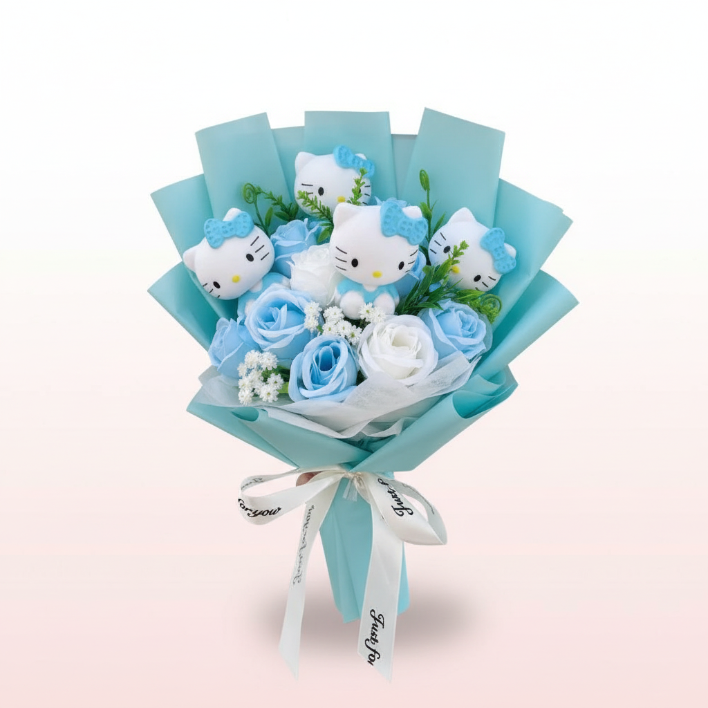 Kitty Plush Flower Bouquet